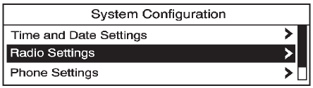 Sélectionner une option de menu