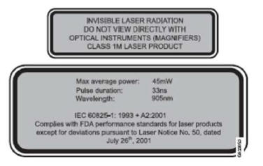 Informations relatives au capteur laser