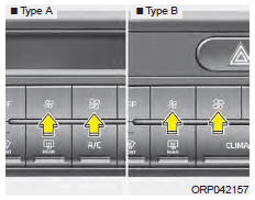 Kia Carens. Commande du ventilateur