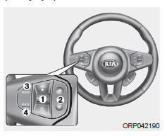 Kia Carens. Commandes de radio au volant