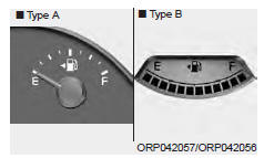 Kia Carens. Indicateur de niveau de carburant