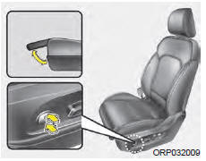 Kia Carens. Réglage du coussin extensible (pour le siège du conducteur)