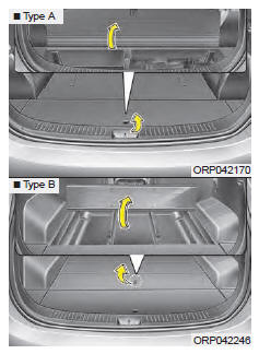 Kia Carens. Tiroir à bagages