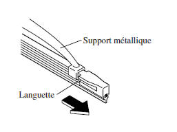 Mazda 5. Remplacement des balais d'essuie-glace de pare-brise