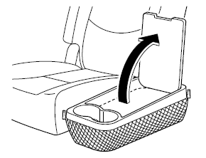 Mazda 5. Pour utiliser la boîte de rangement