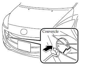 Mazda 5. Crochet d'immobilisation avant