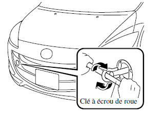 Mazda 5. Crochet d'immobilisation avant