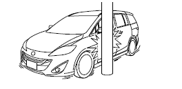Mazda 5. Collisions latérales avec des arbres ou des pylônes