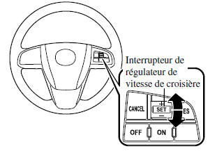 Mazda 5. Pour régler la vitesse