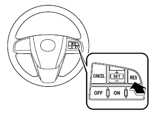 Mazda 5. Pour rétablir la vitesse de croisière à une vitesse supérieure à 30 km/h (19 mi/h)