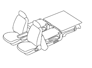 Mazda 5. Repli du siège de la troisième rangée