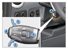 Peugeot 1007. Commandes sous-volant