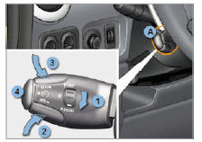 Peugeot 1007. Commandes sous-volant