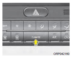 Kia Carens. Sélection à l'écran d'information sur la climatisation (pour les type b)